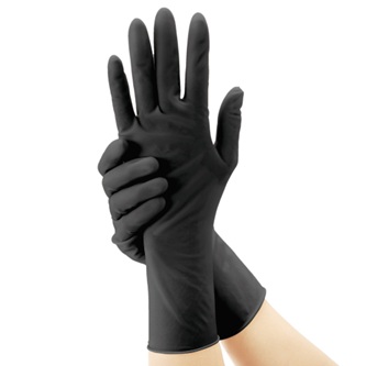 シルクラテックスグローブ 黒(デュアル) XS