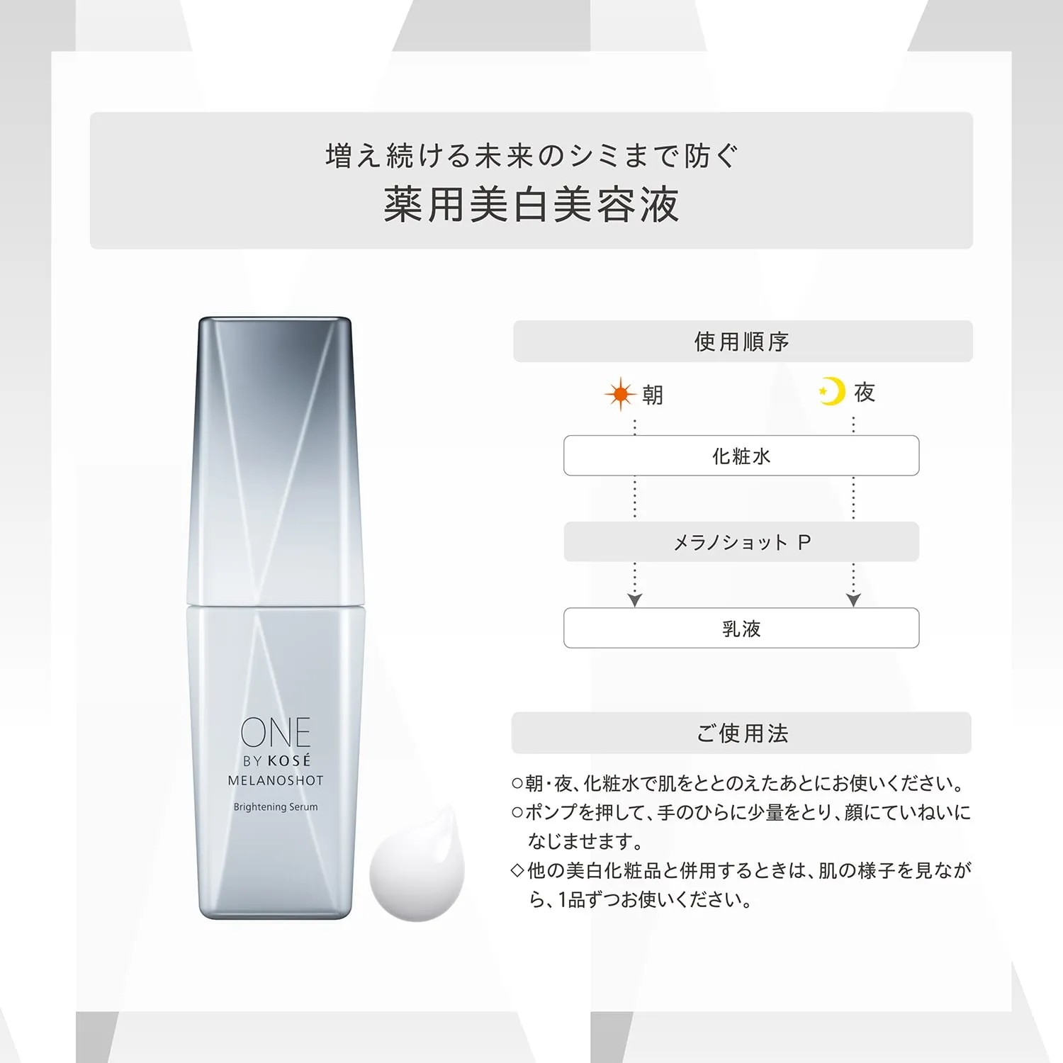 ONE BY KOSE メラノショットP ラージ 付替え 65mL