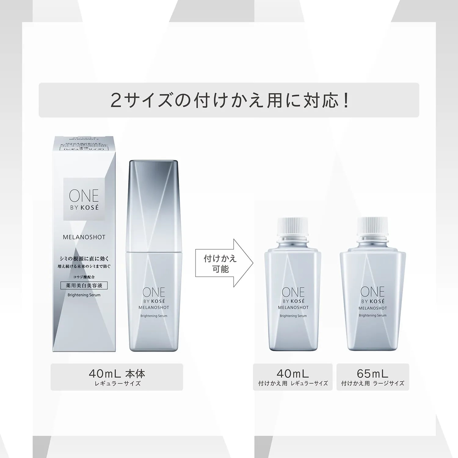 ONE BY KOSE メラノショットP ラージ 付替え 65mL